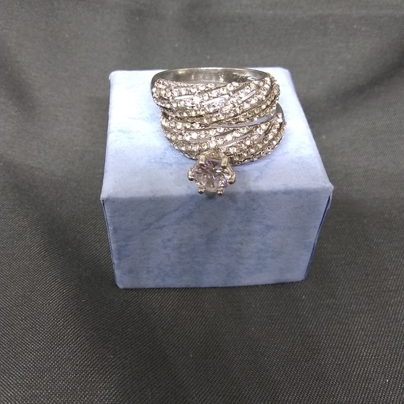 2 PC White Gold Ring Set - Picture 1 of 3